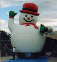 Snowman cold-air advertising balloon