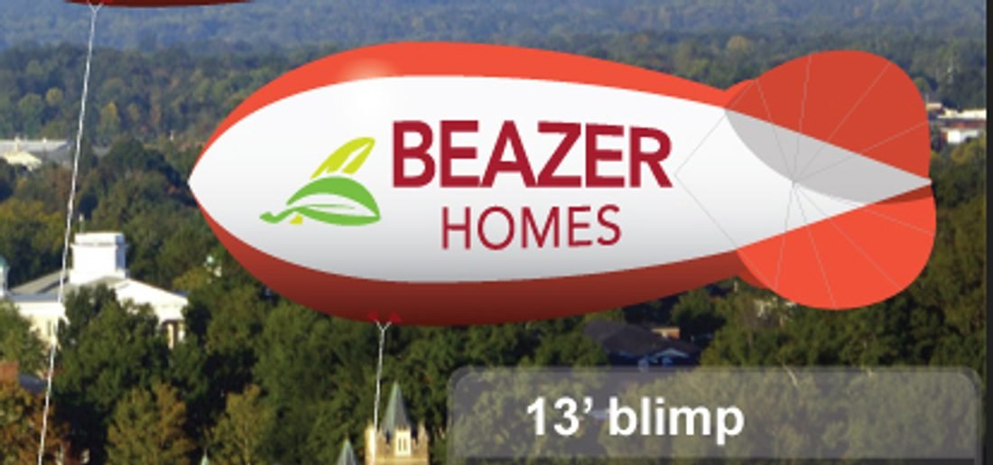 13 foot Beazer Homes advertising blimp by USABLIMPS