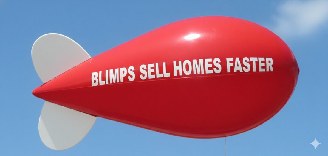 Blimps Sell Homes Faster - USABLIMPS advertising blimp for real estate marketing