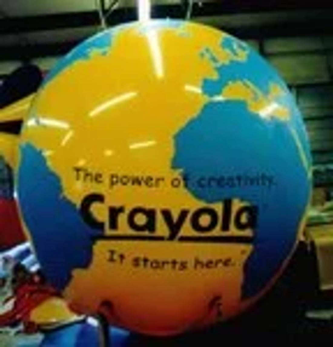 Crayola globe custom shape advertising balloon